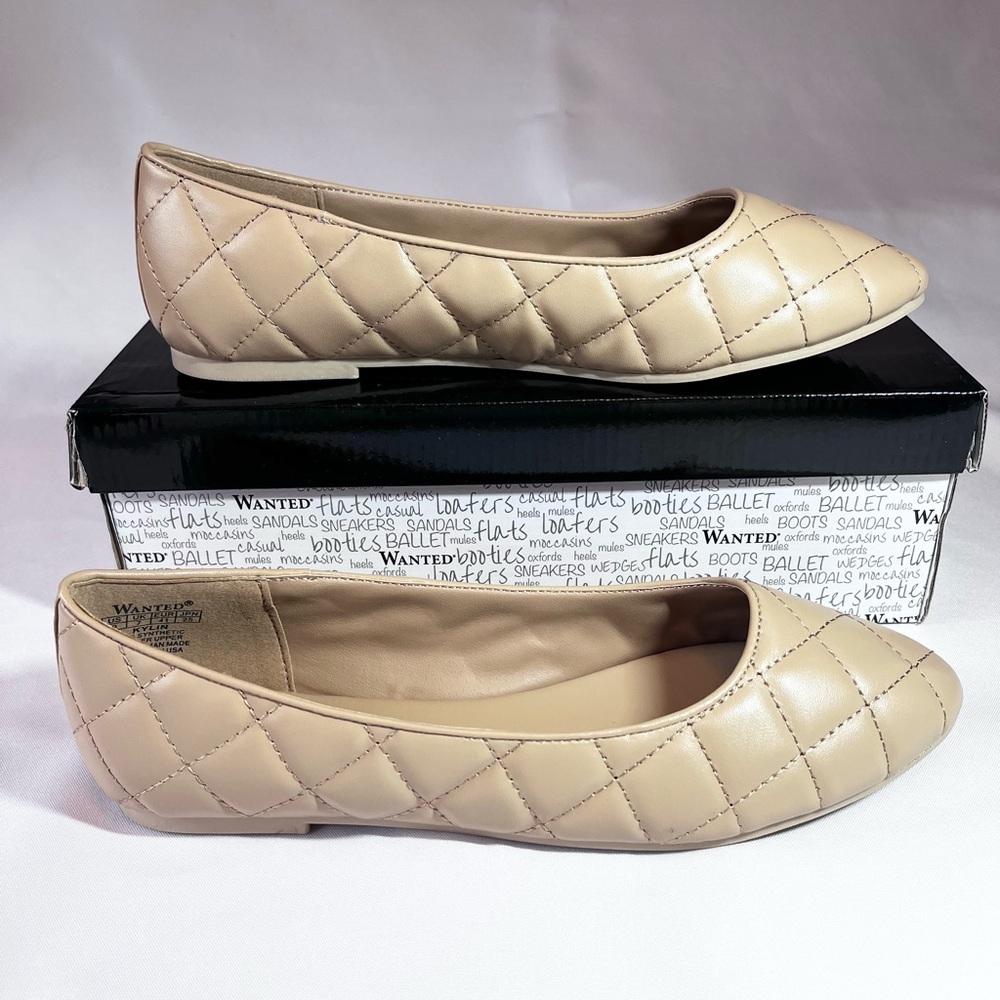 Wanted Cream Synthetic Leather Footwear